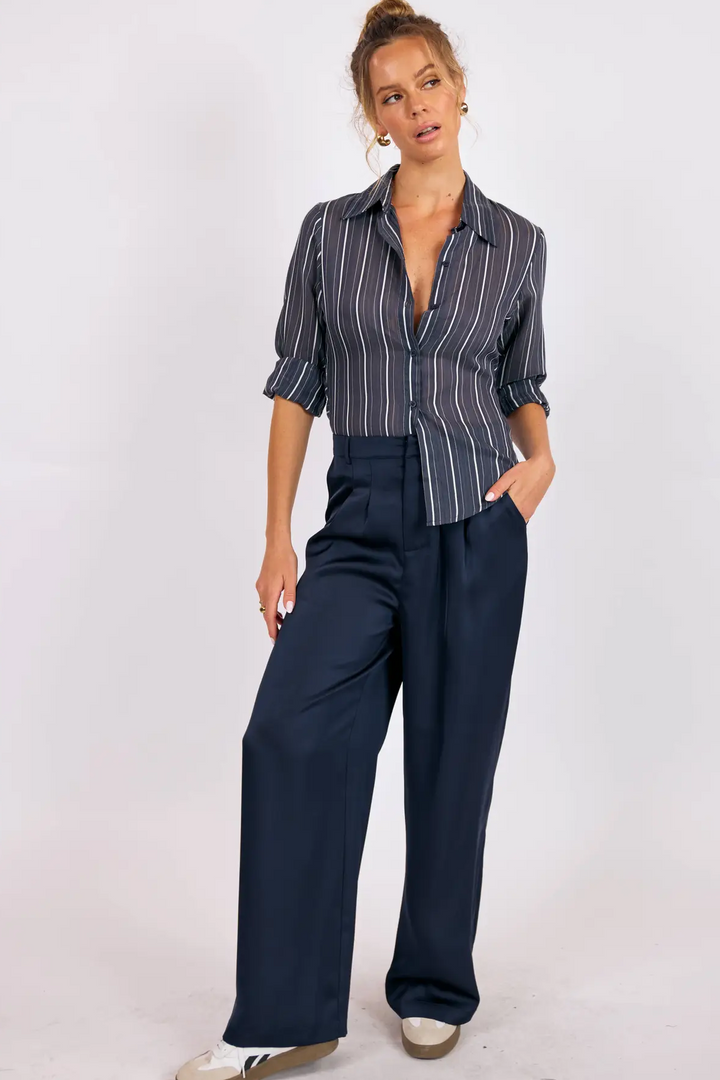 Nancy Satin Tailored Pant