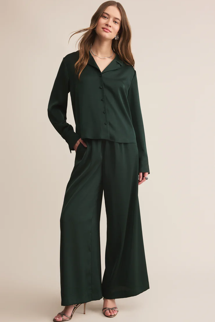 Isolde Satin Wide Leg Pants