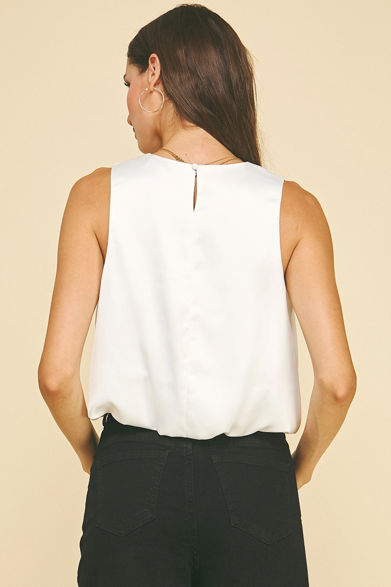 Regina Chiffon Bubble Hem Top