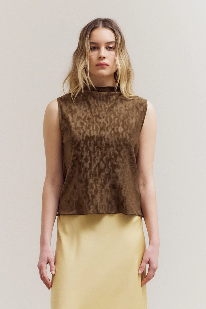 Claire Velvet Mock Neck Top