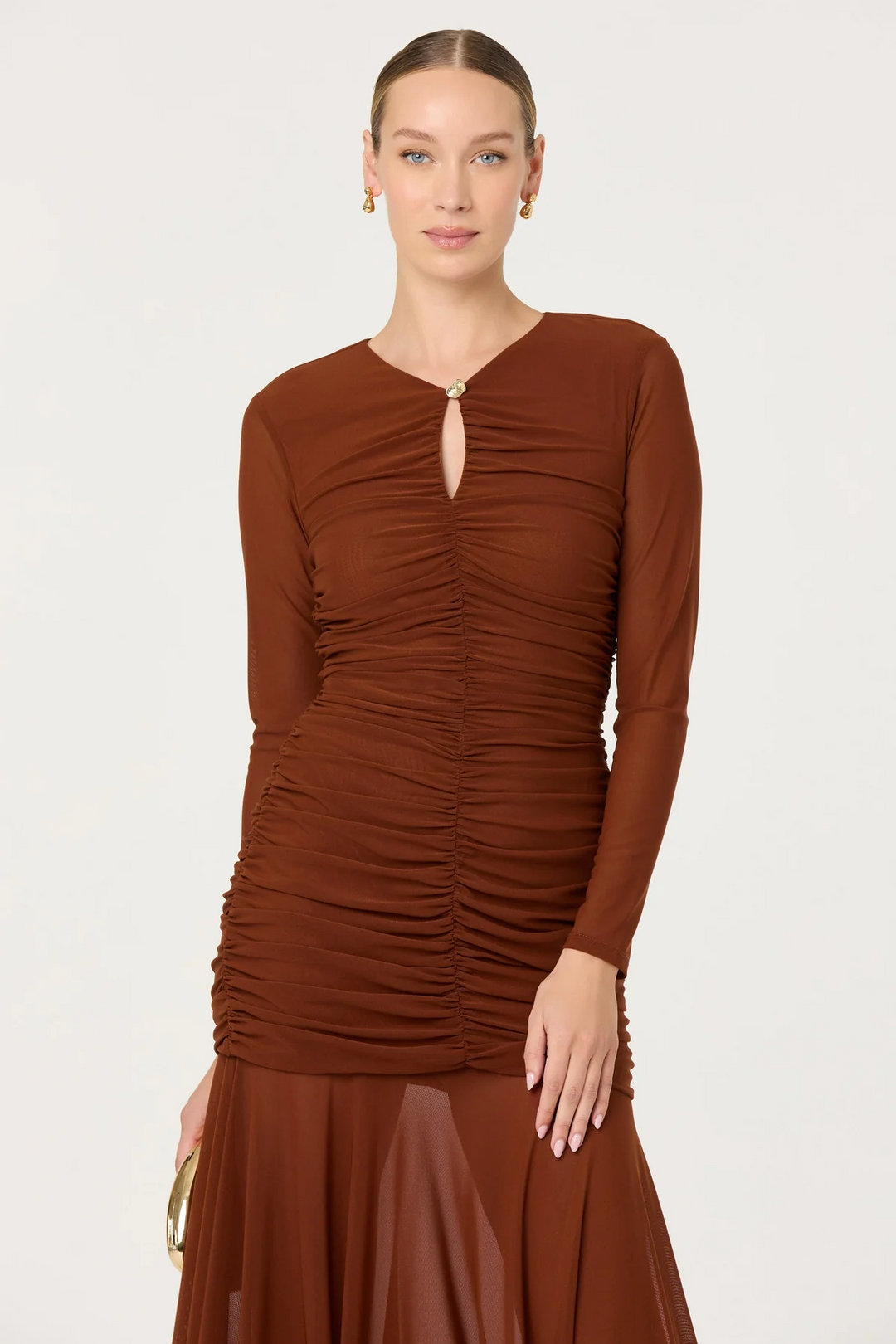 Yasmine Ruched Midi Dress