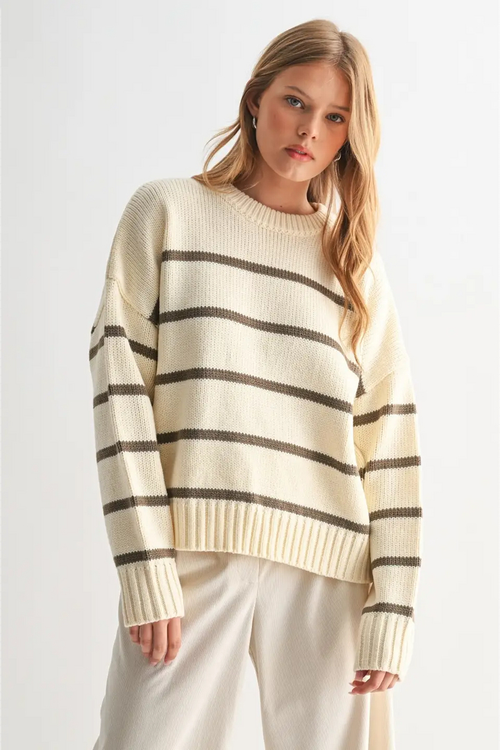 Striped Round Neck Sweater
