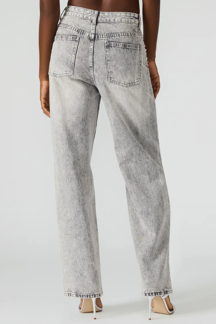 Eras Rhinestone Straight Legs Jeans