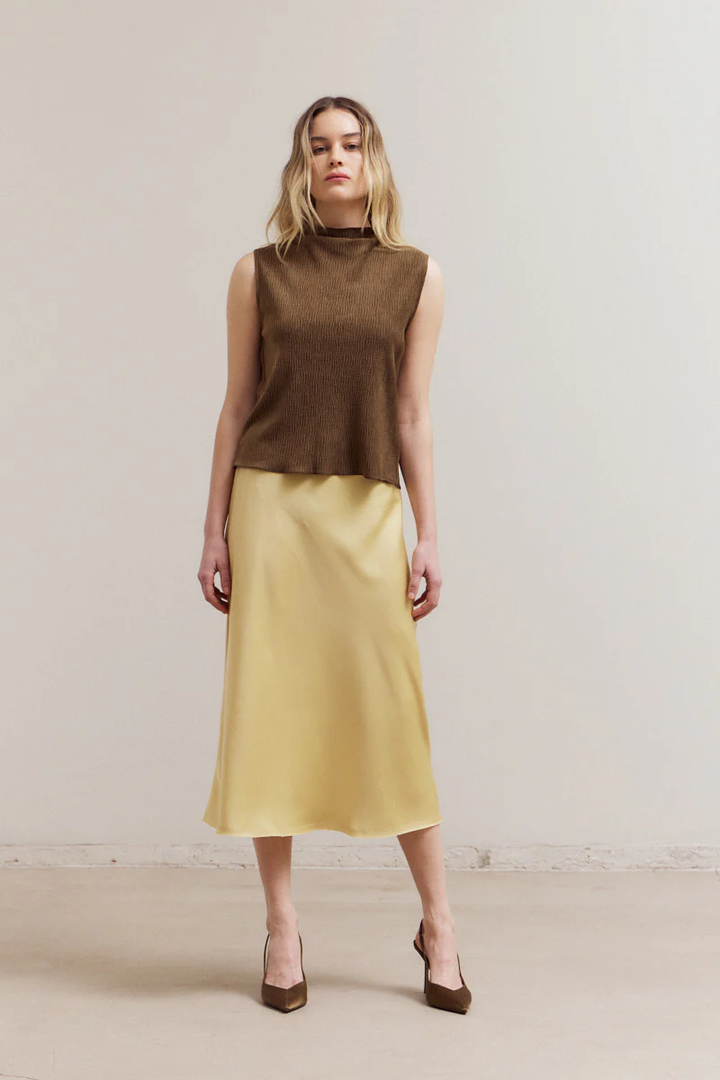 Claire Velvet Mock Neck Top