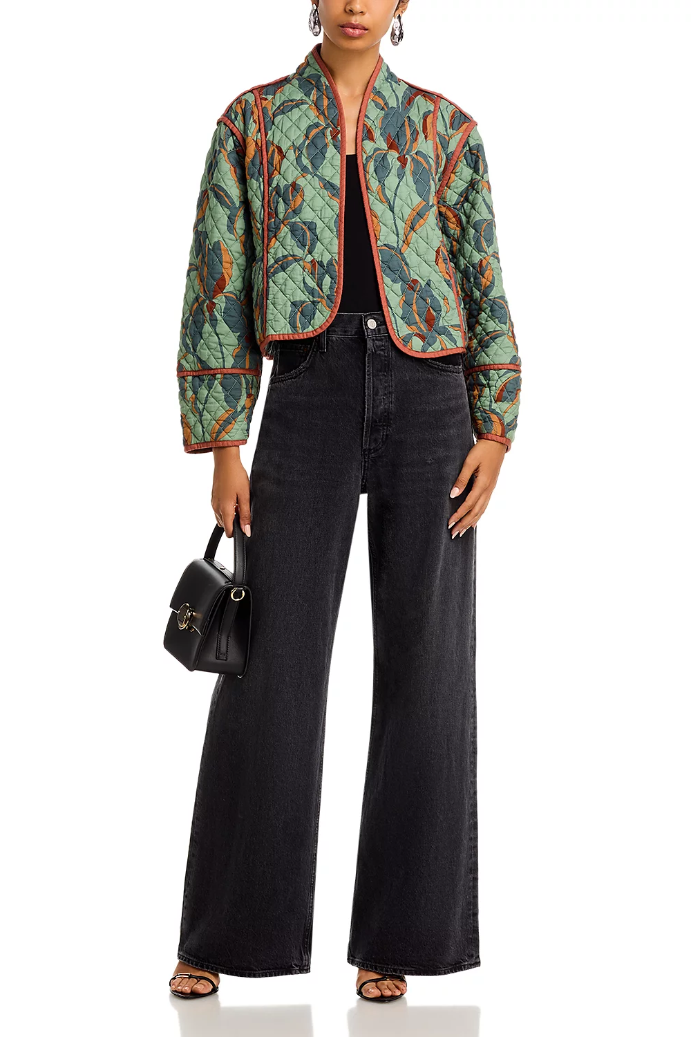 Adalynn Quilted Open Front Cotton Jacket