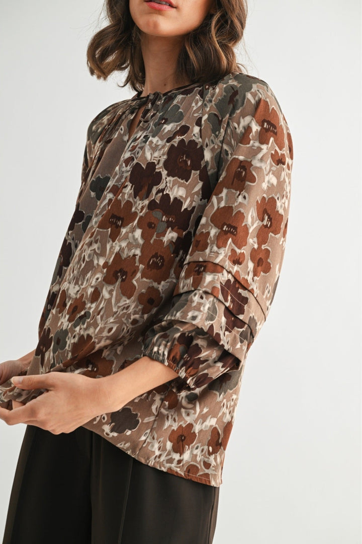 Floral Puff Sleeve Top