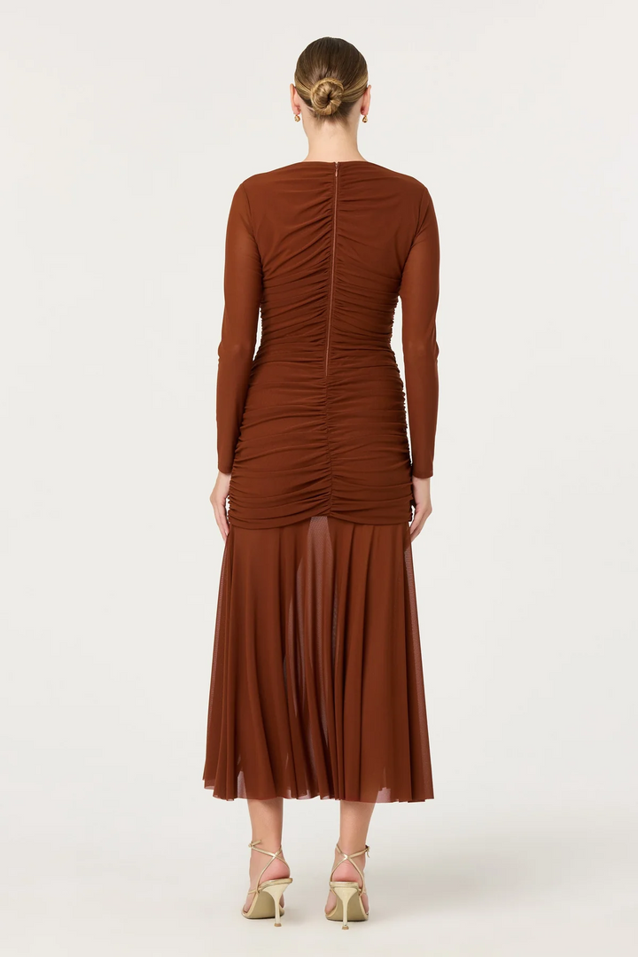Yasmine Ruched Midi Dress
