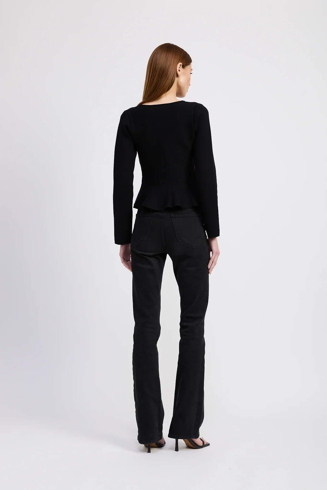 Idah Peplum Bow Button Cardigan