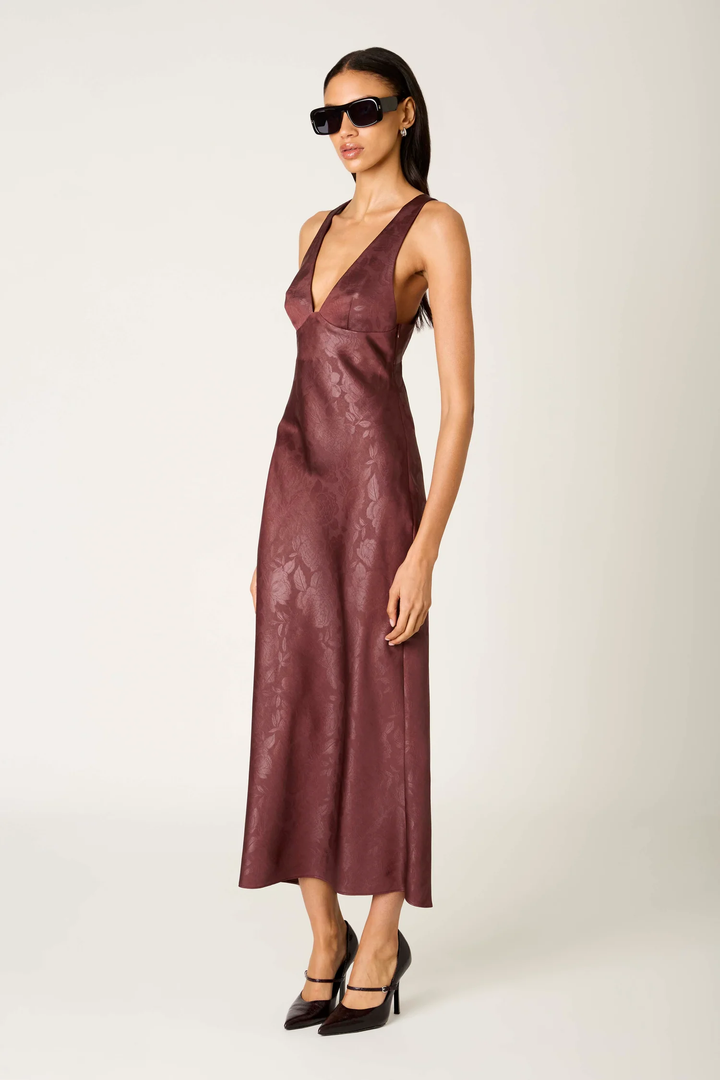 Elowen Satin Midi Dress