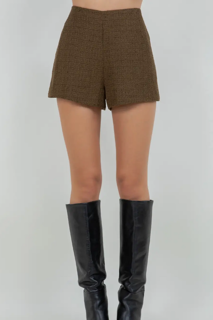 Sparkle Tweed Mini Shorts