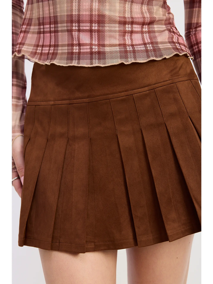 Chocolate Factory Suede Mini Skirt