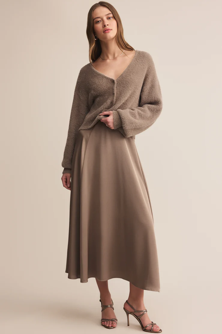 Northpoint Satin Midi Skirt