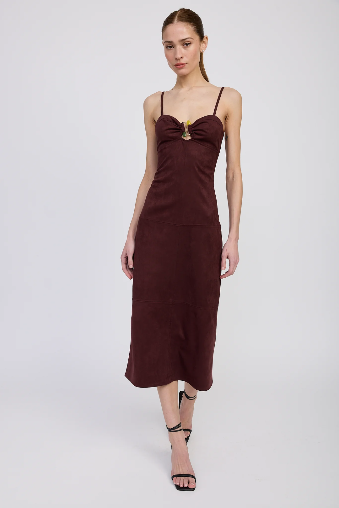 Delphine Suede Midi Dress