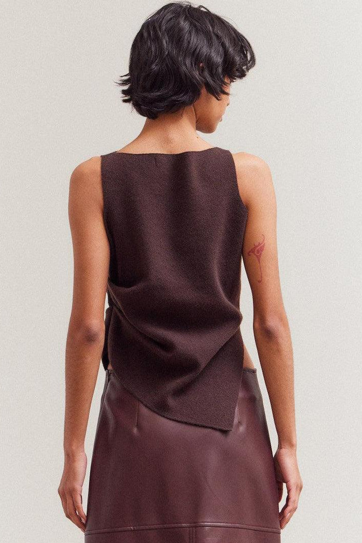 Nancy Asymmetrical Hem Knit Top