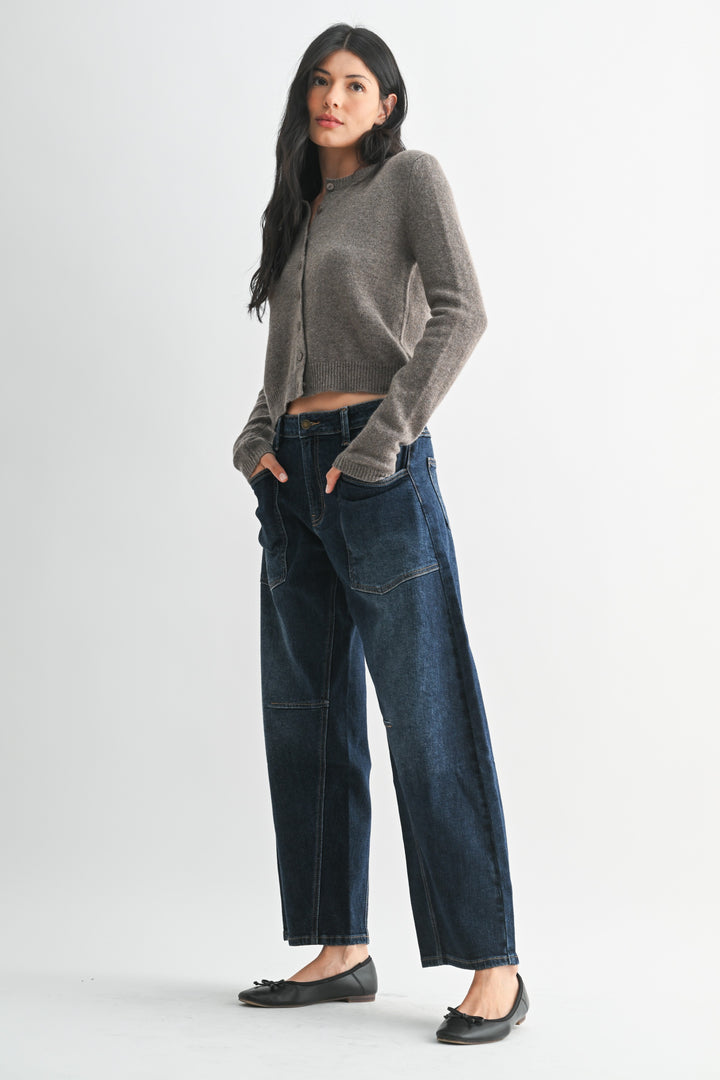 Noah Patch Pocket Barrel Jeans