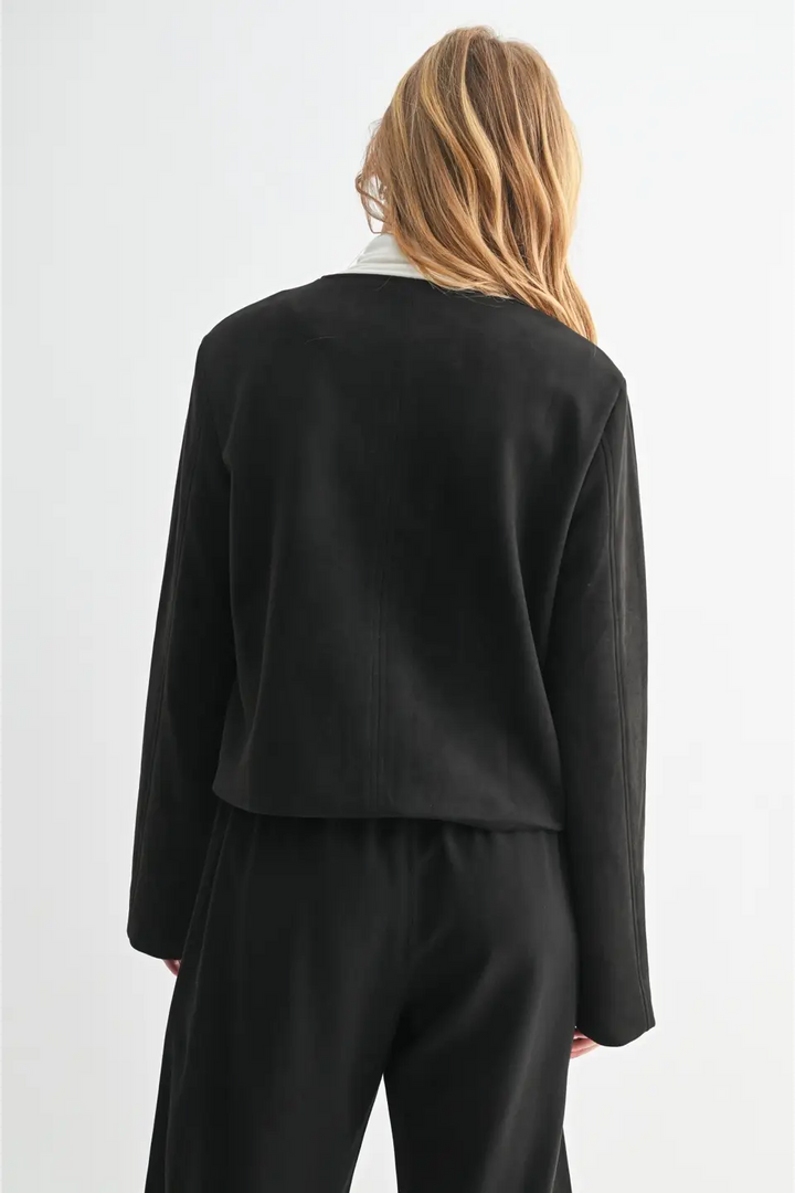 Suede Button Up Jacket