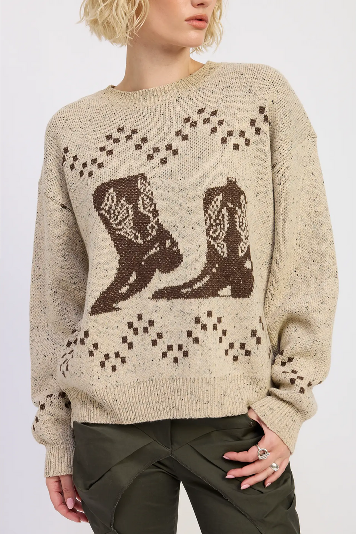 Western Boot Sweater
