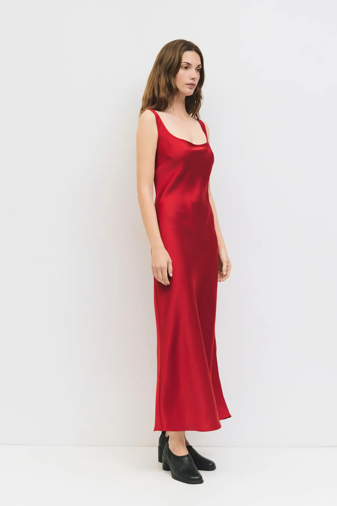 Saylor Satin Midi Dress