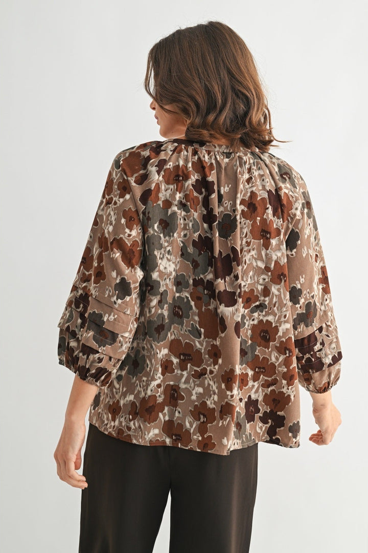 Floral Puff Sleeve Top
