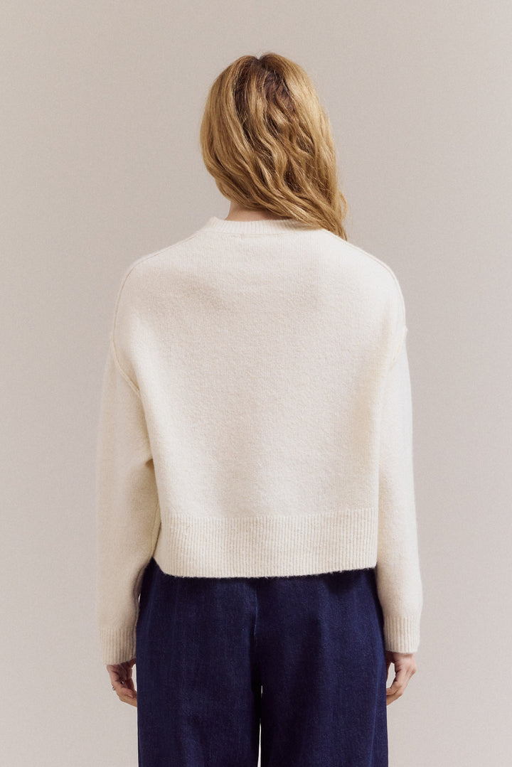 Henley Half Button Down Sweater