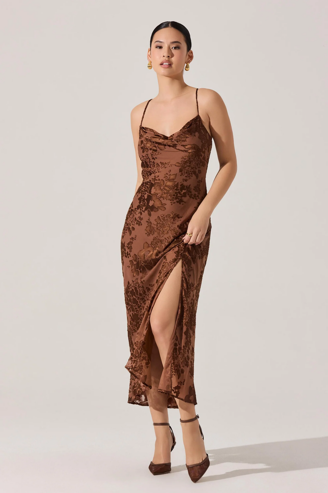 Fall Floral Midi Dress