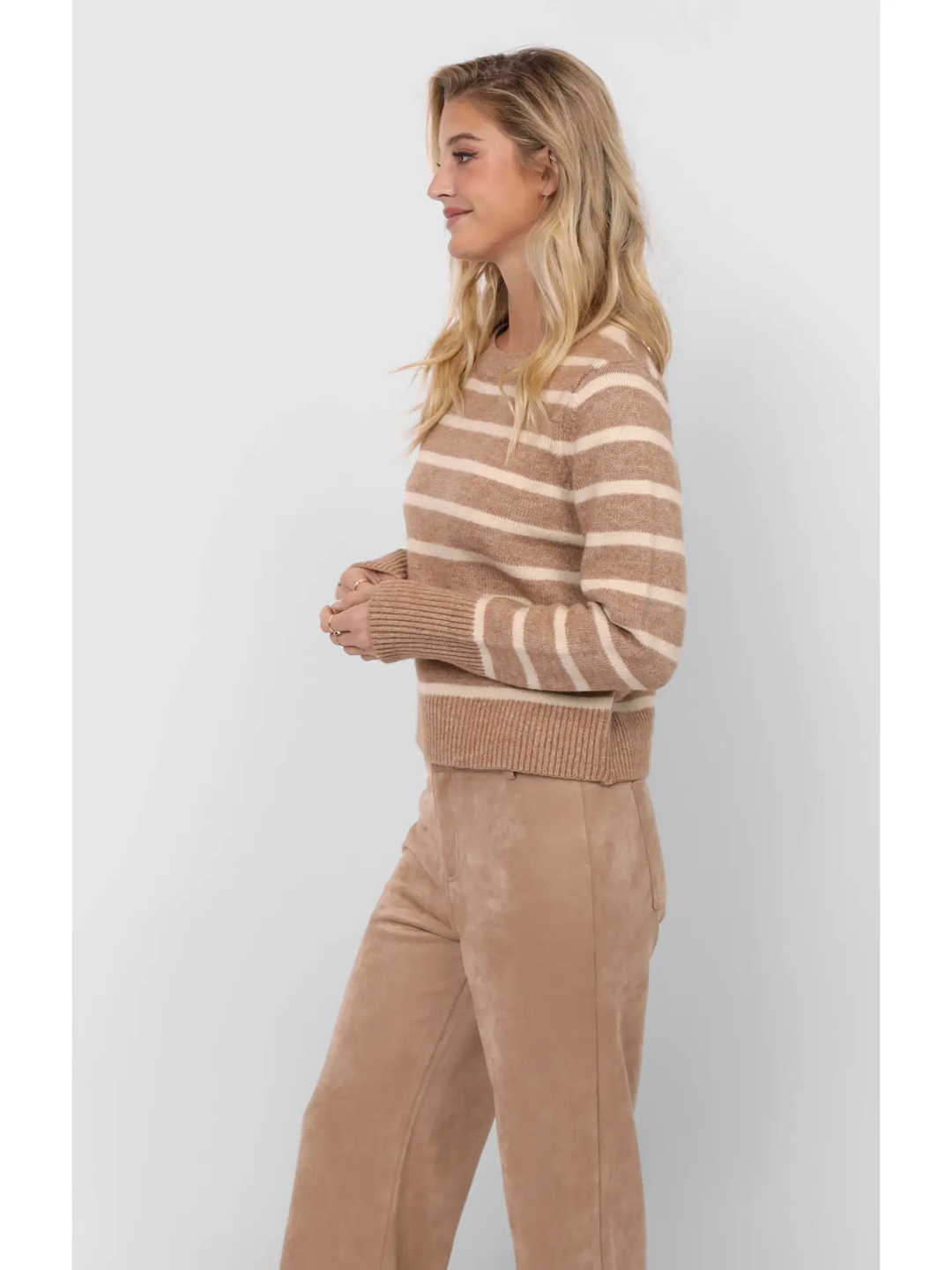 Sheri Neutral Striped Sweater