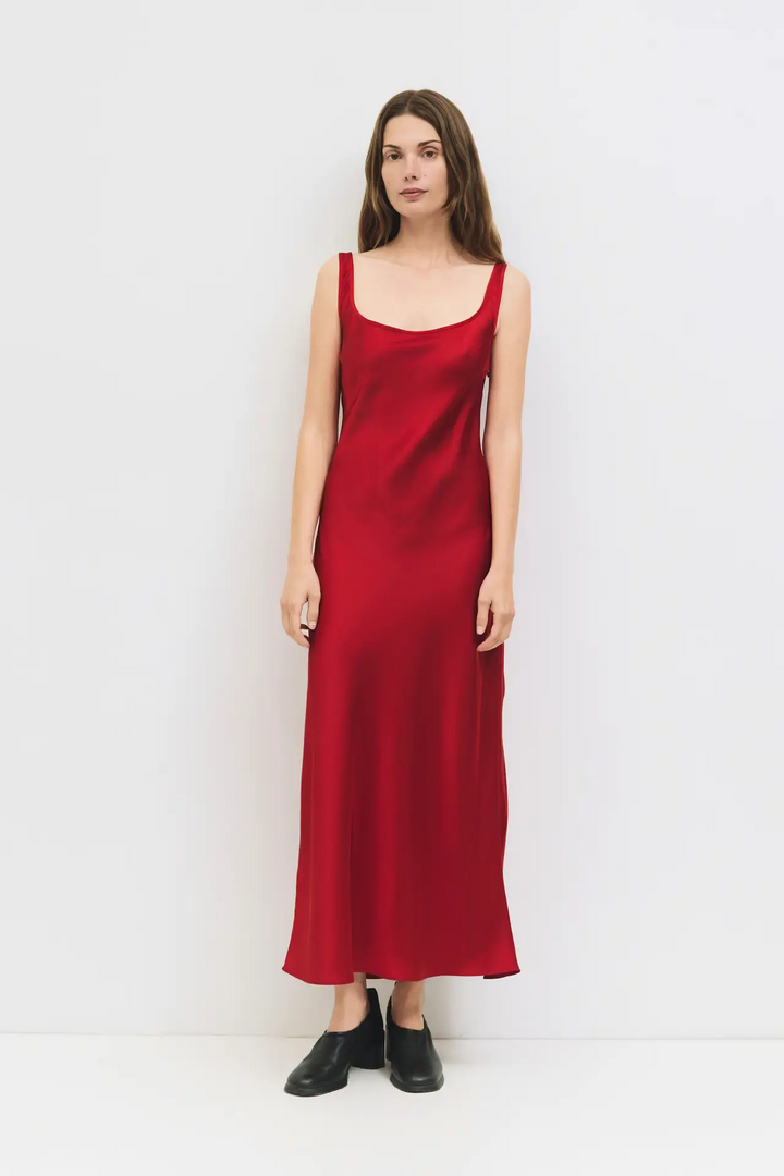 Saylor Satin Midi Dress