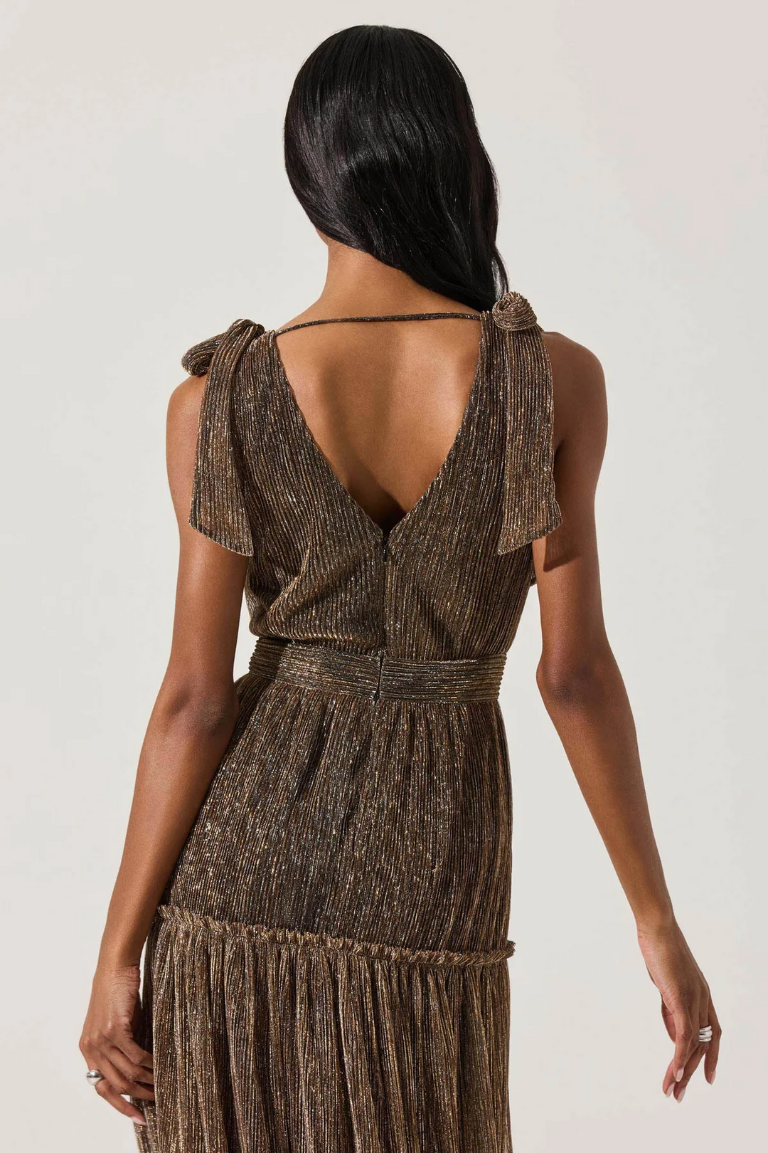 Desma Golden Midi Dress
