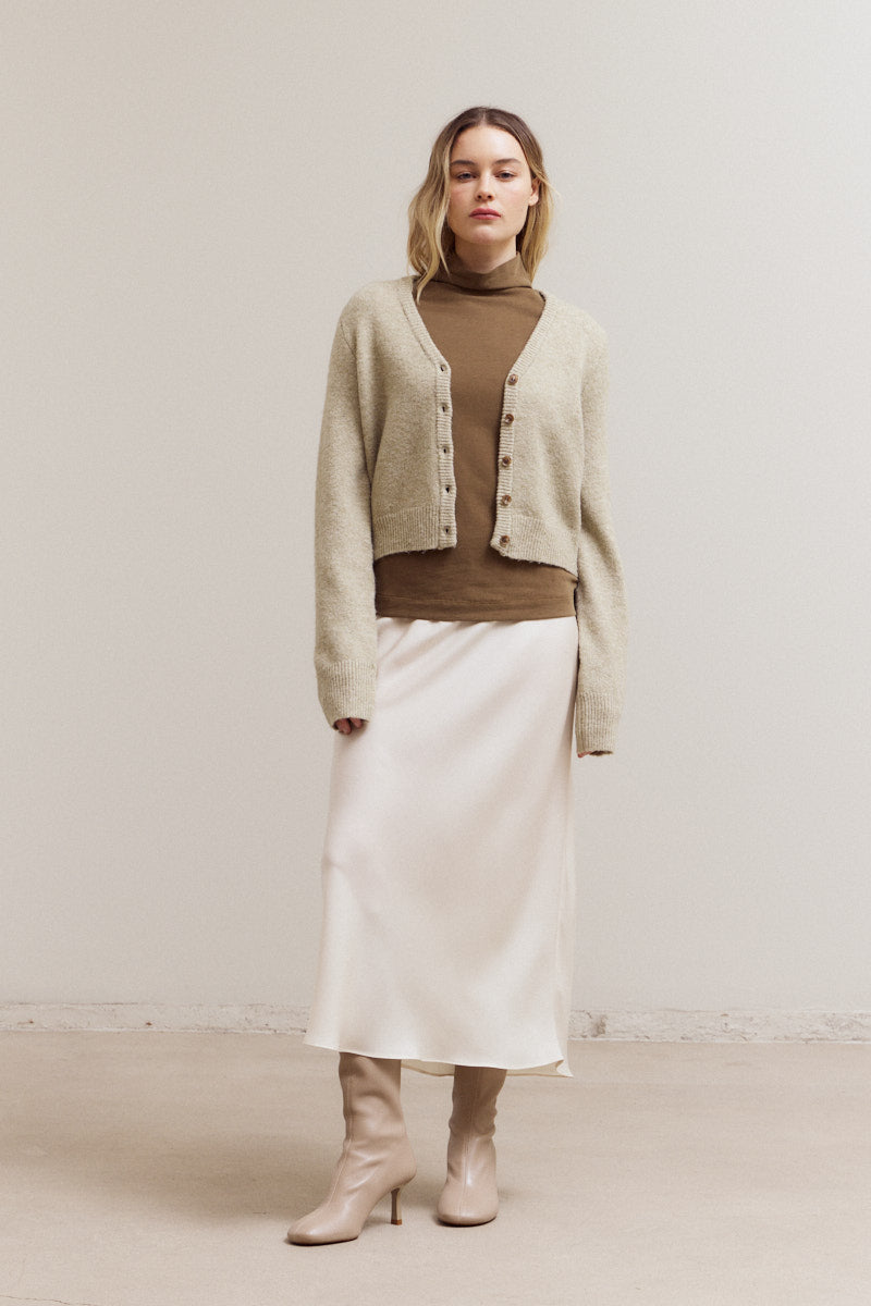 Sage V-Neck Knit Cardigan