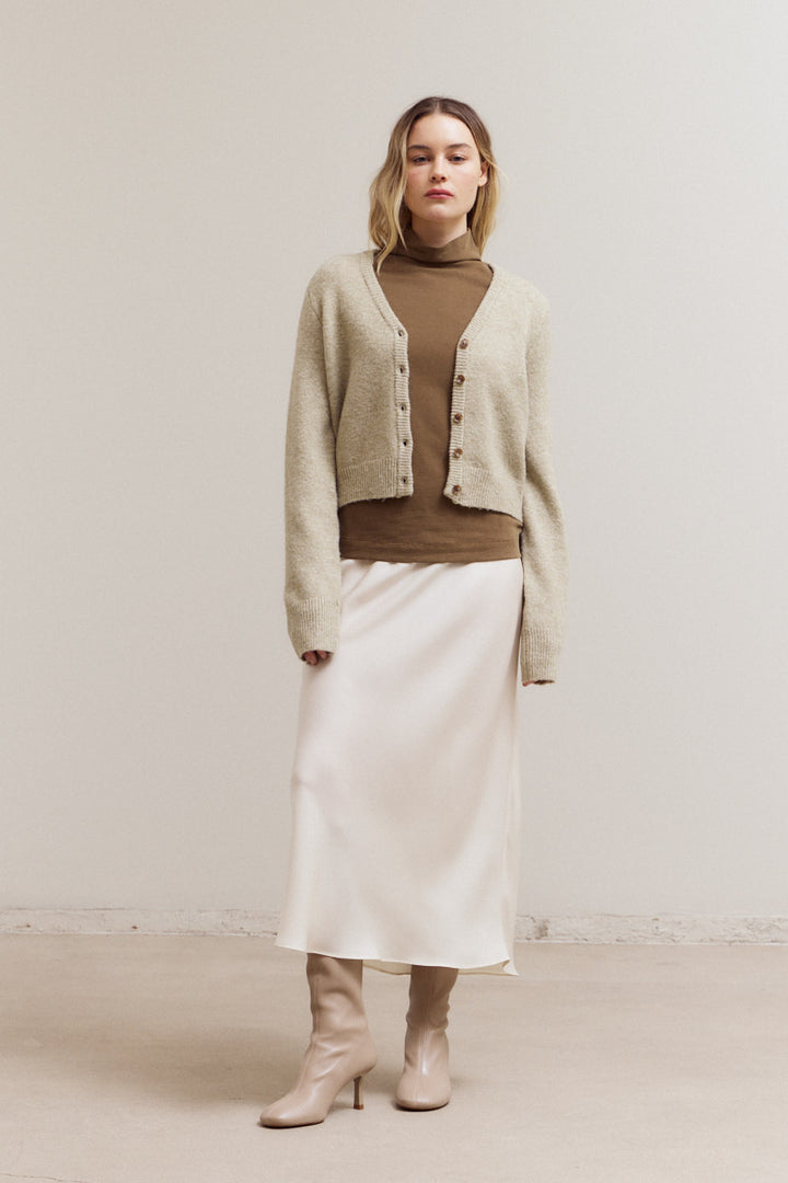 Sage V-Neck Knit Cardigan