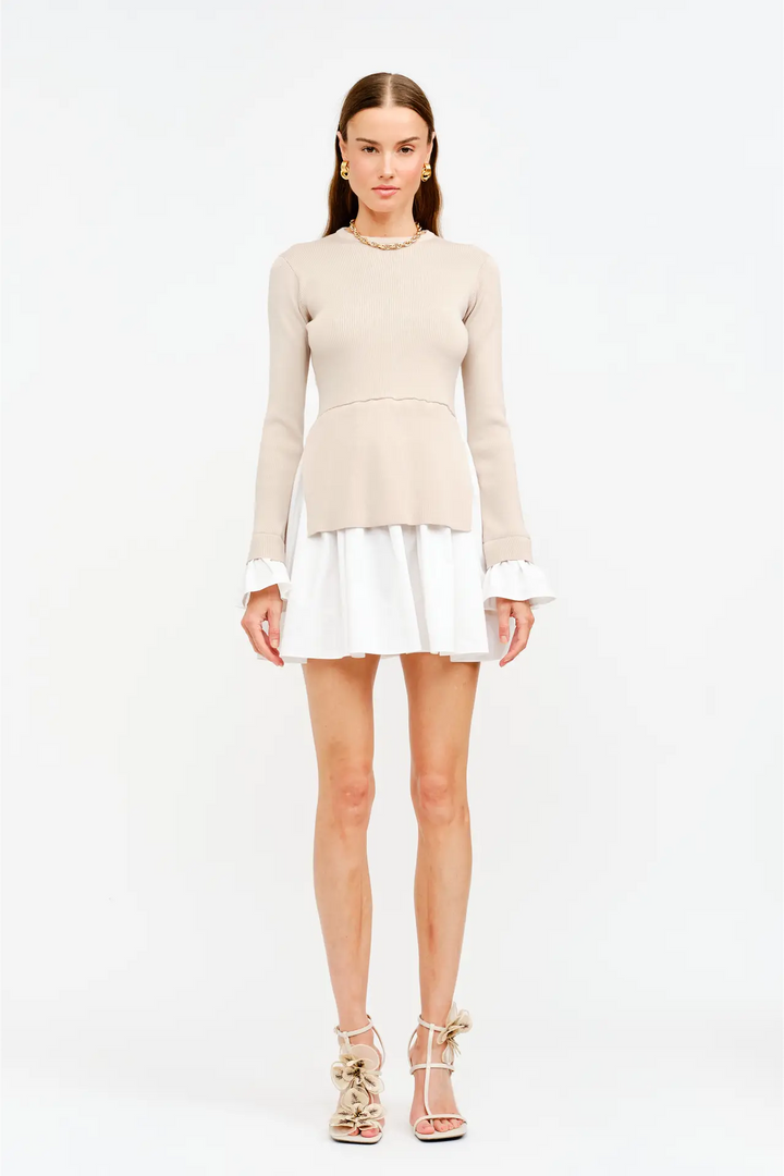 Isabelle Contrast Babydoll Mini dress