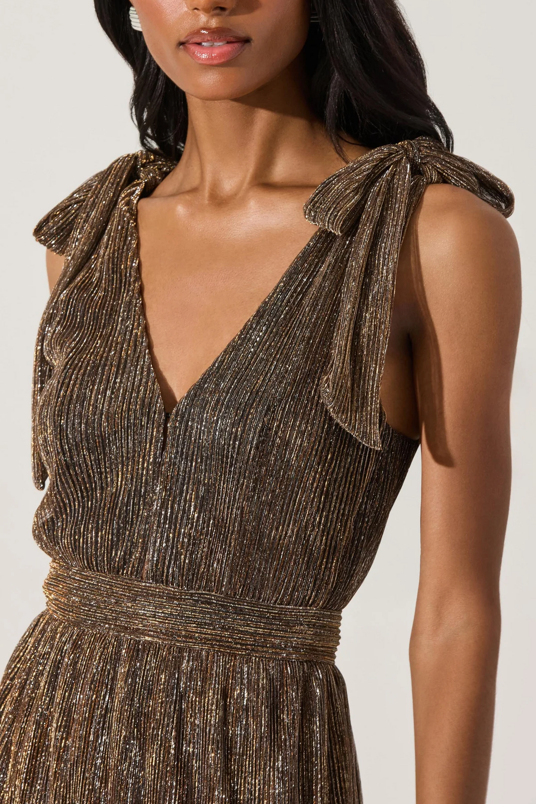Desma Golden Midi Dress
