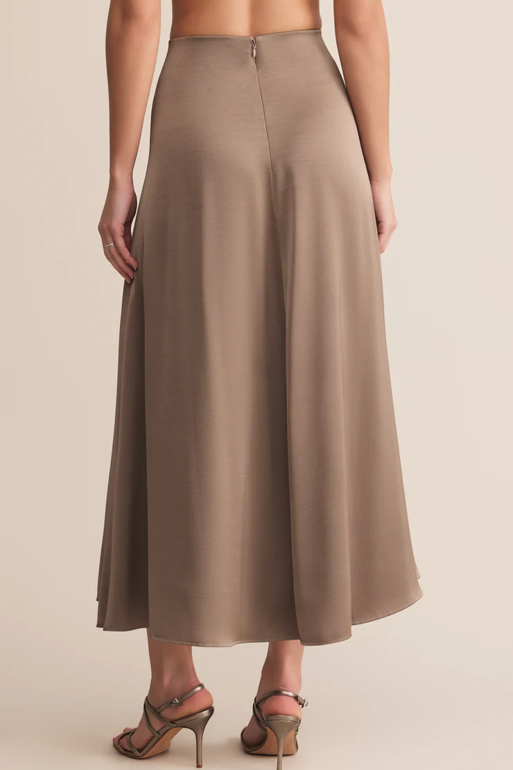 Northpoint Satin Midi Skirt