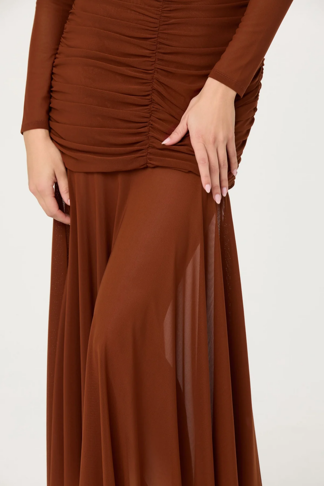 Yasmine Ruched Midi Dress