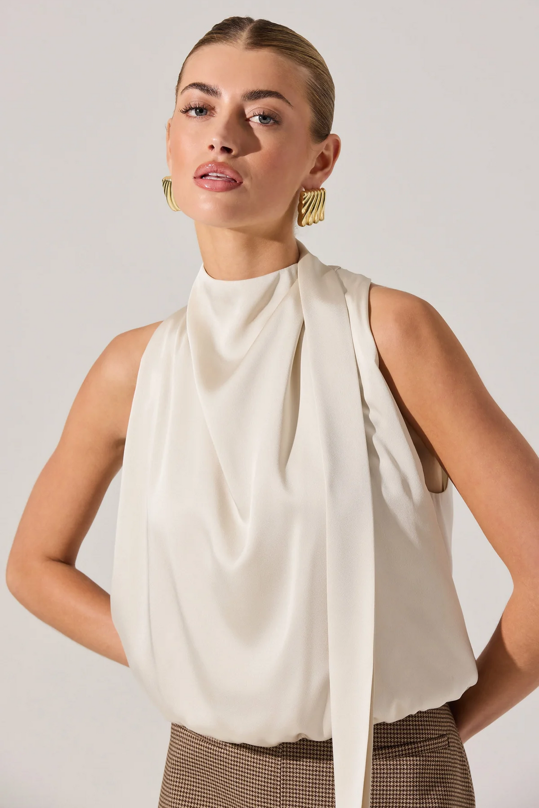 Joleisa Satin High Neck Top