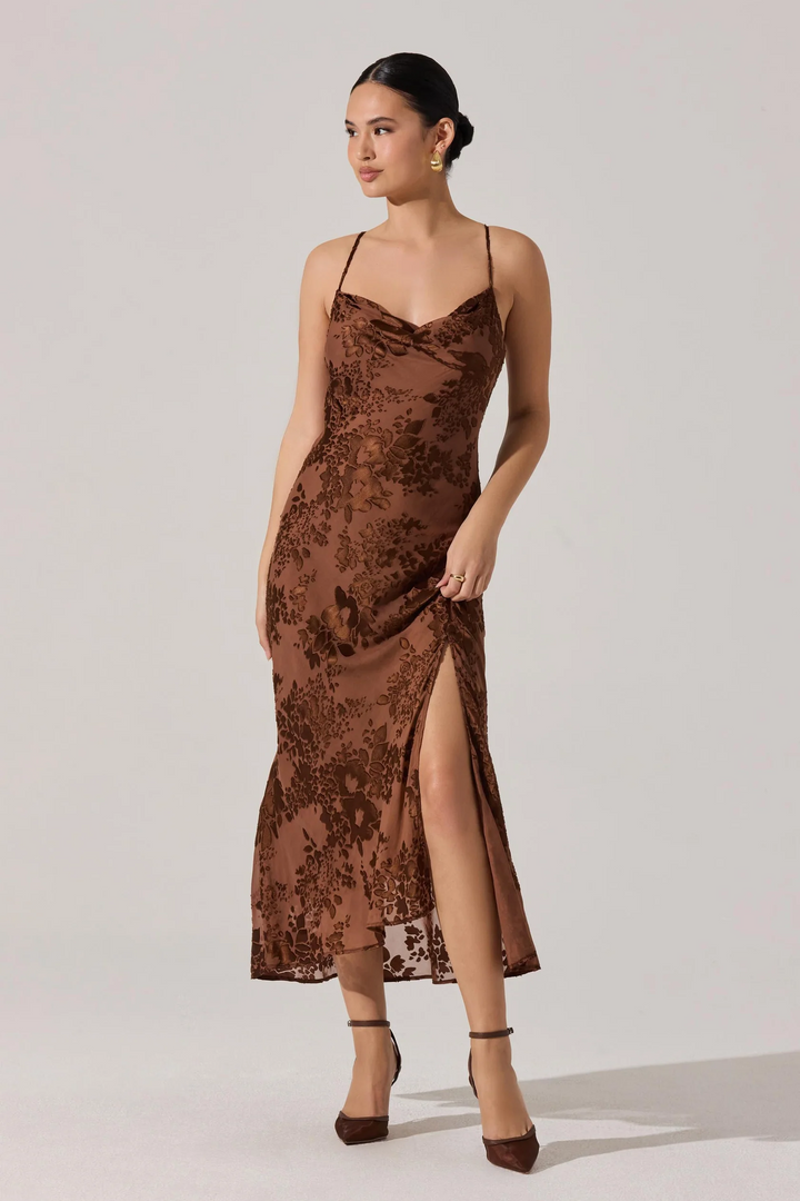 Fall Floral Midi Dress