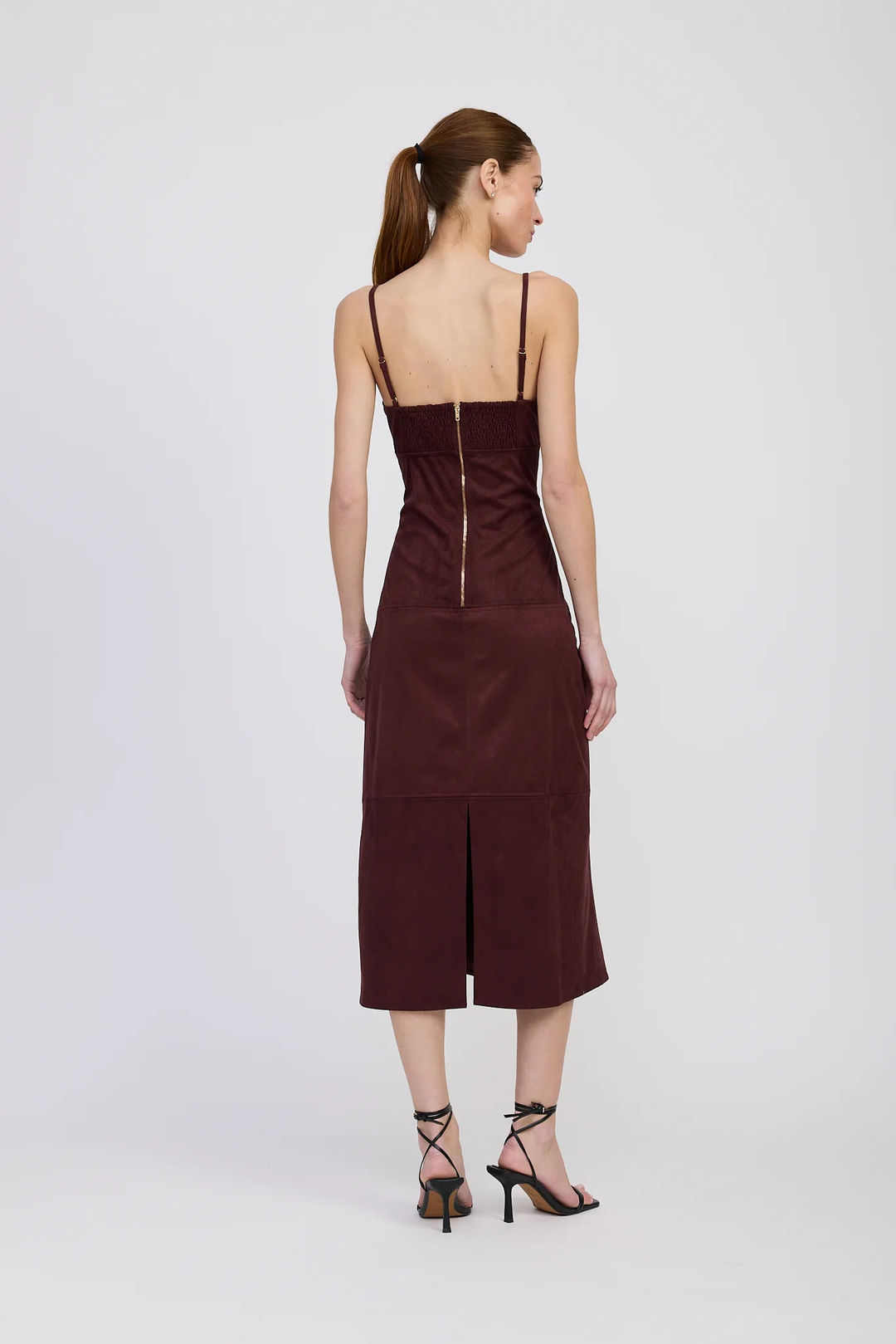 Delphine Suede Midi Dress