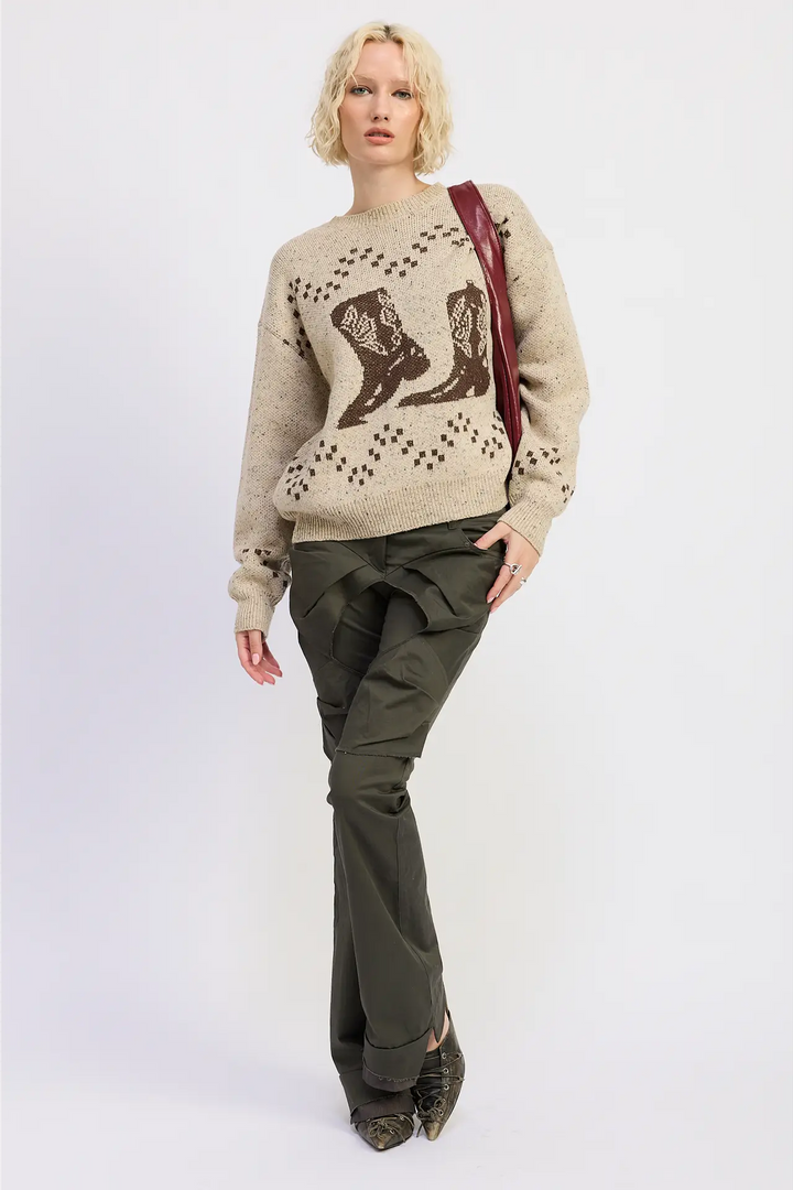 Western Boot Sweater