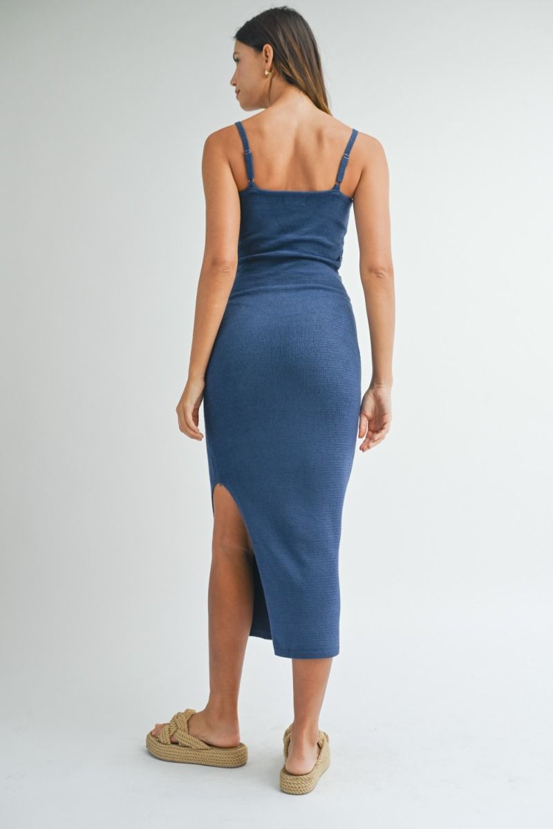 Evelyn Front Cut Out Midi Dress