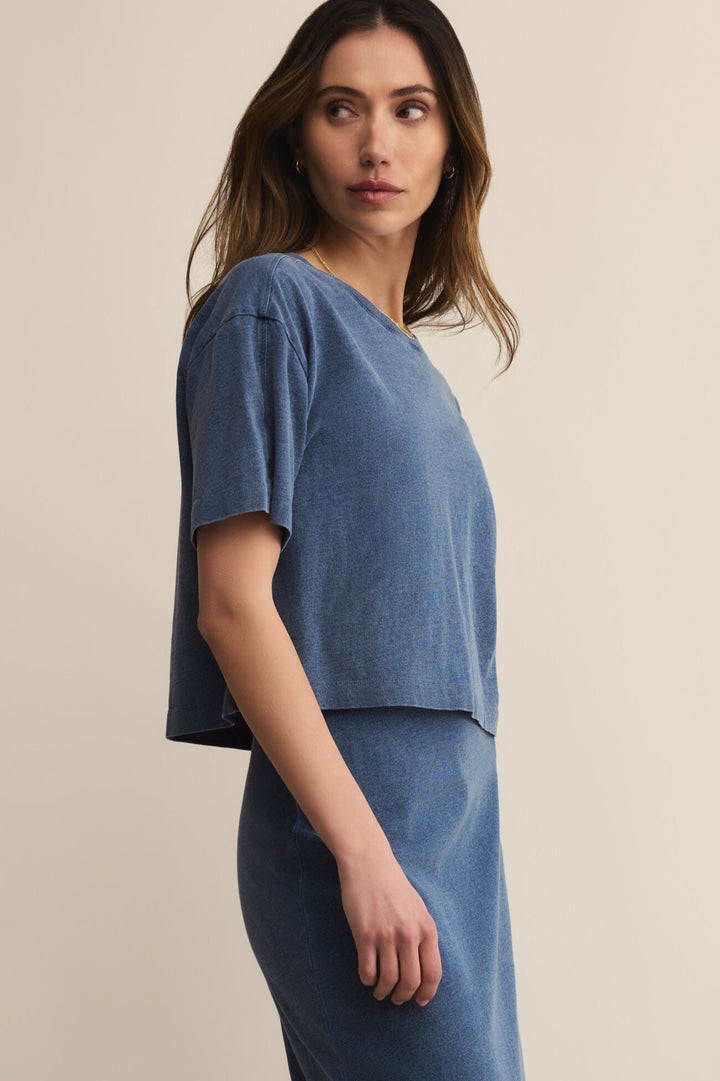 On The Go Jersey Denim Tee