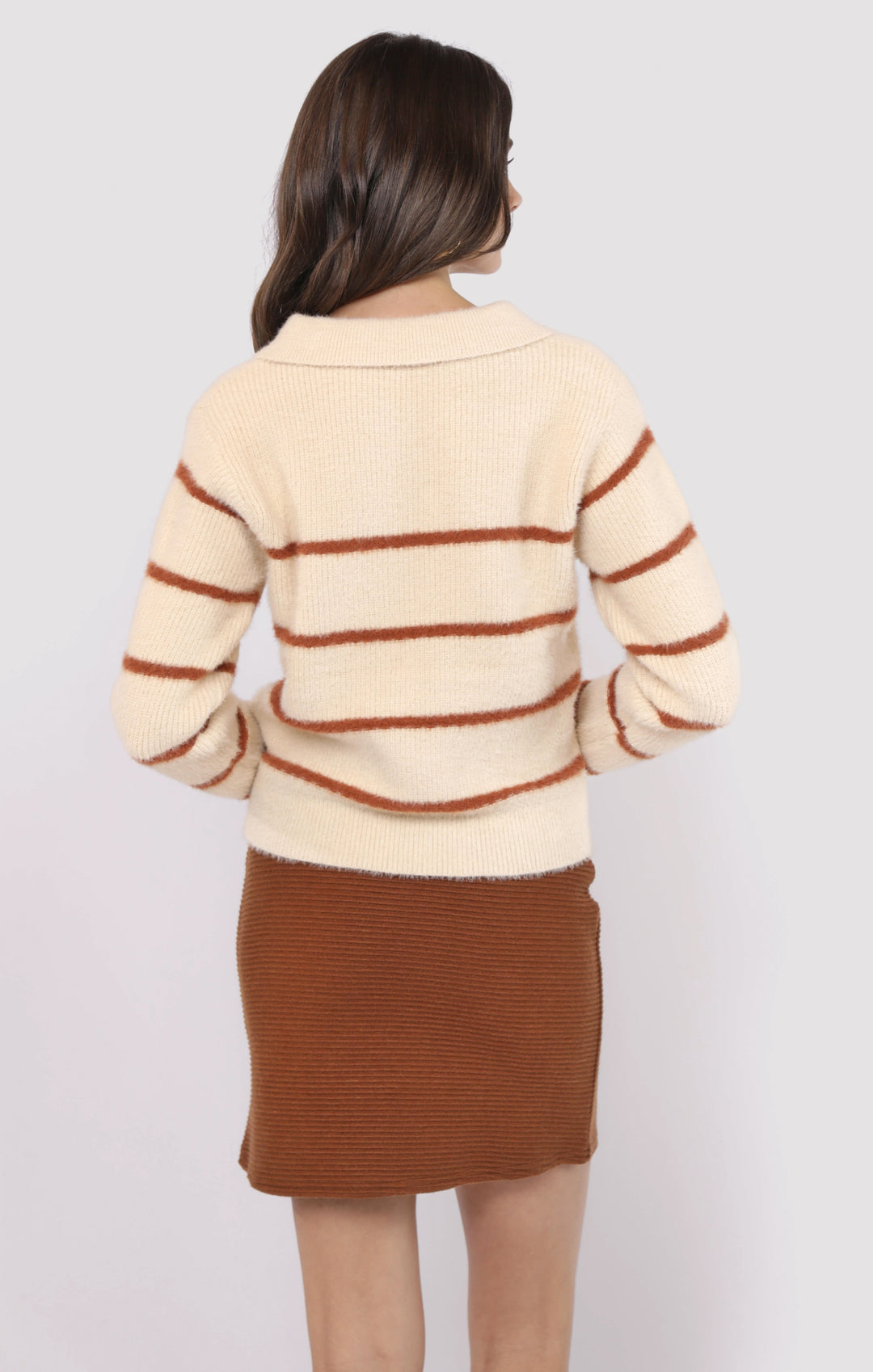 Carmel Stripped  Sweater