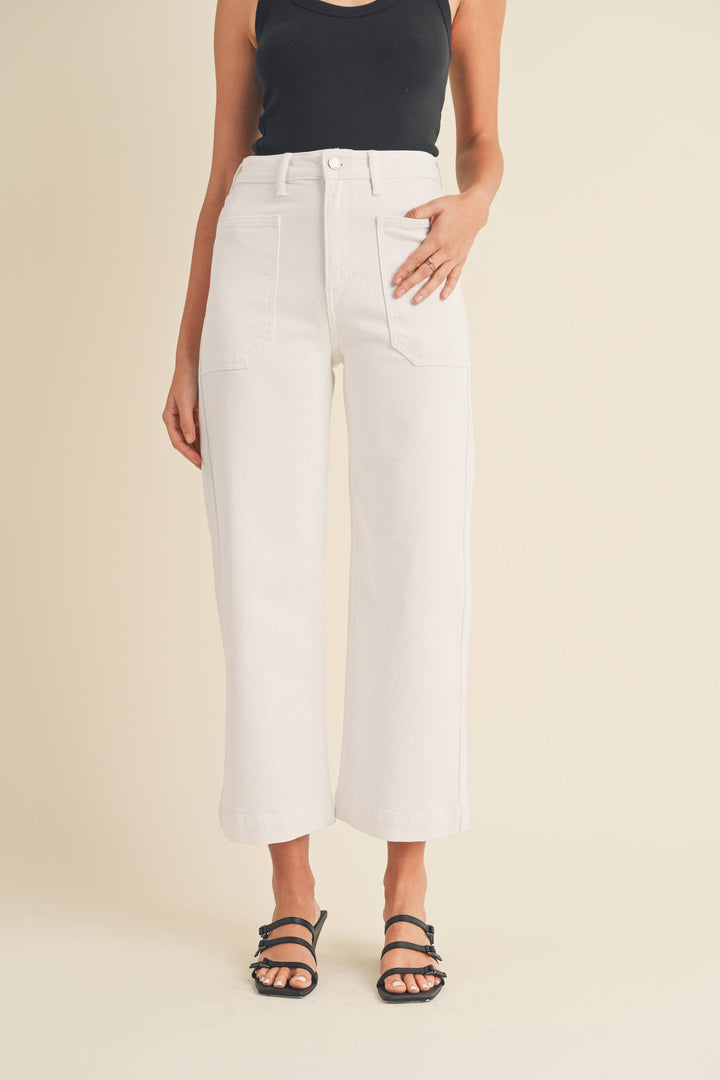 Eve White Utility Pants